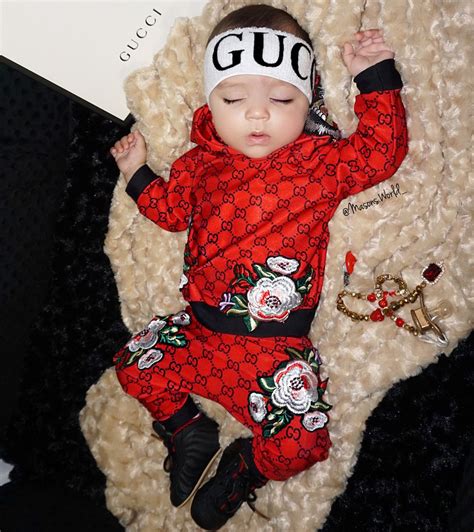 gucci for newborns|newborn baby wearing gucci.